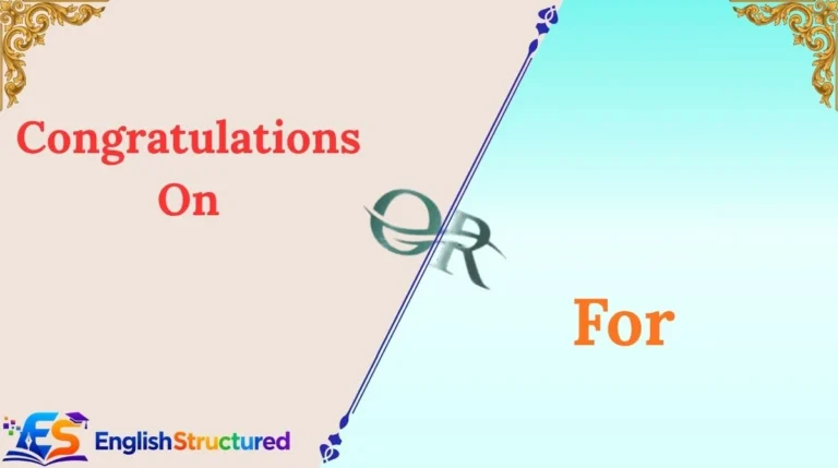 Congratulations On or For