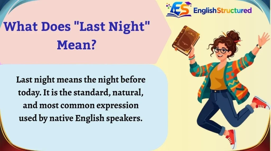 What Does "Last Night" Mean?