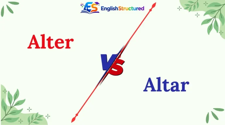 Alter vs Altar