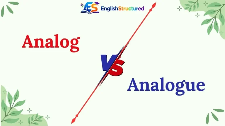 Analog vs Analogue