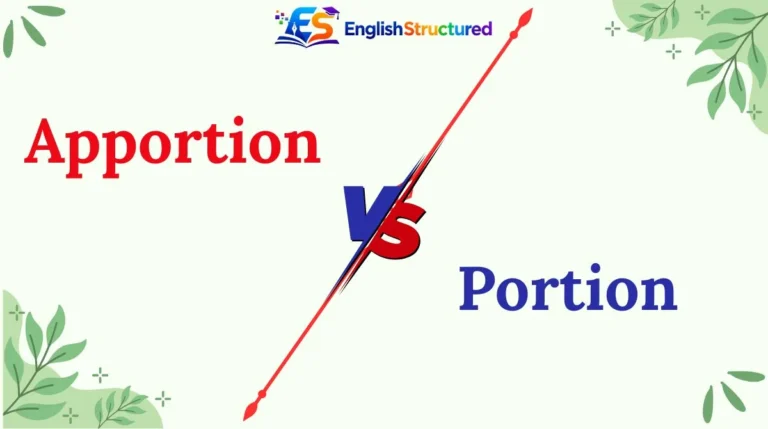 Apportion vs Portion vs Proportion