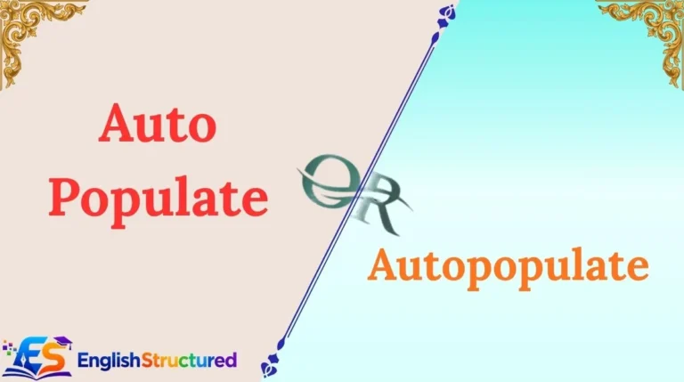 Auto Populate or Autopopulate