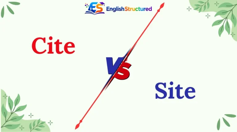 Cite vs Site vs Sight