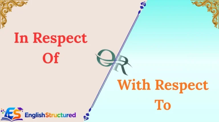 In Respect Of or With Respect To