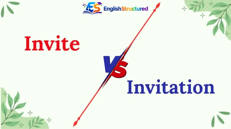 Invite vs Invitation