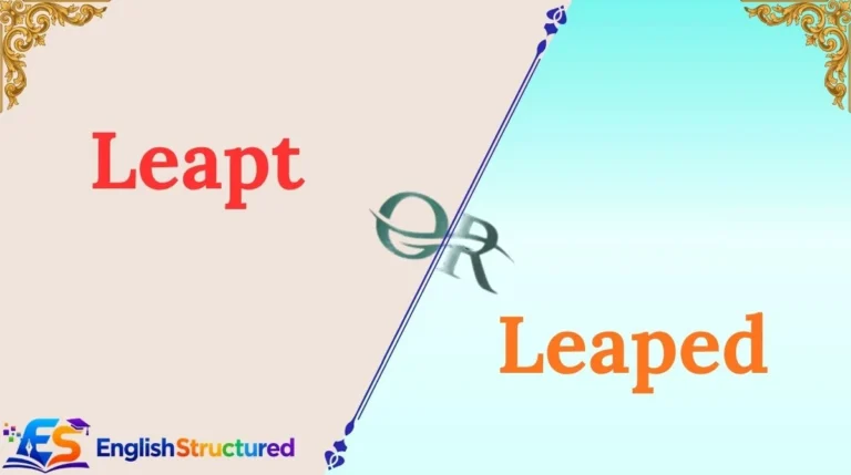 Leapt or Leaped