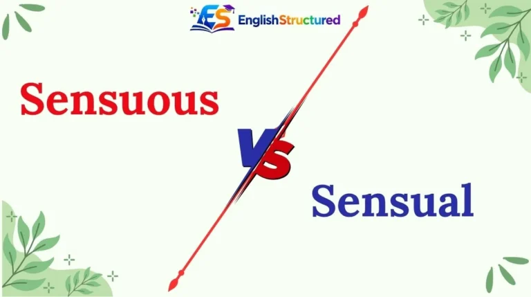 Sensuous vs Sensual