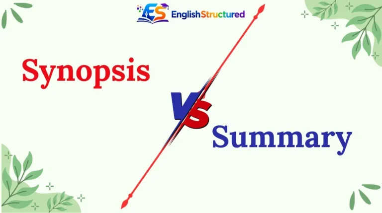 Synopsis vs Summary