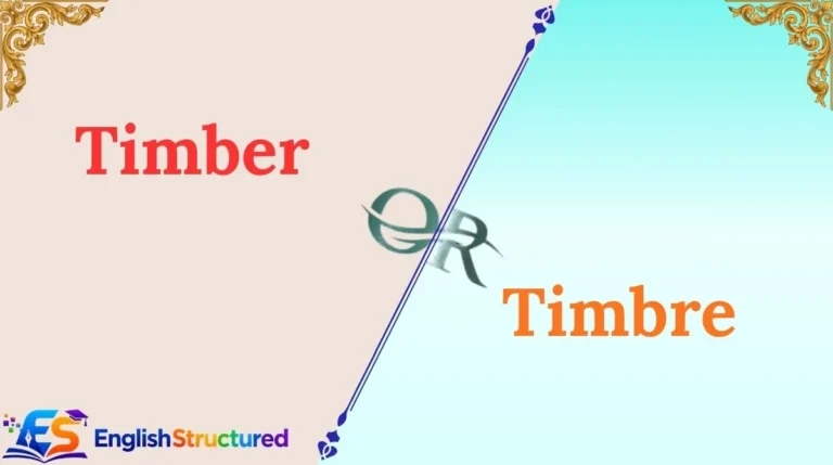 Timber or Timbre