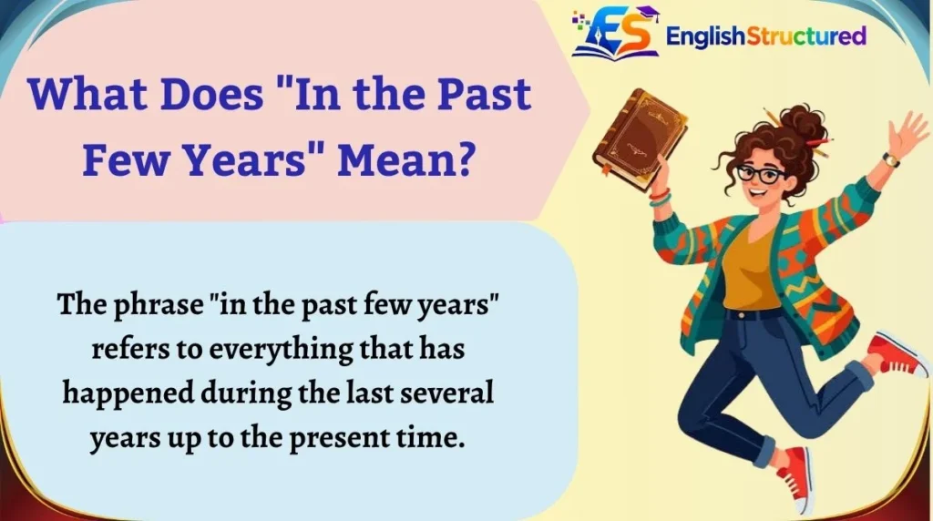 What Does "In the Past Few Years" Mean?