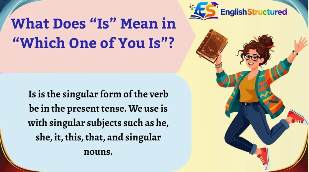 What Does “Is” Mean in “Which One of You Is”?
