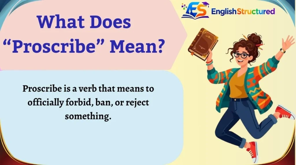 What Does “Proscribe” Mean?