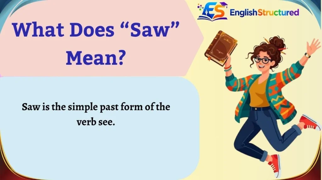 What Does “Saw” Mean?