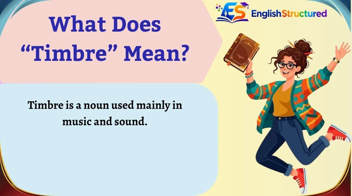 What Does “Timbre” Mean?